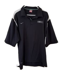 Nike Dri Fit Portland state Sports Polo Shirt Mens XL Black White Golf Vintage